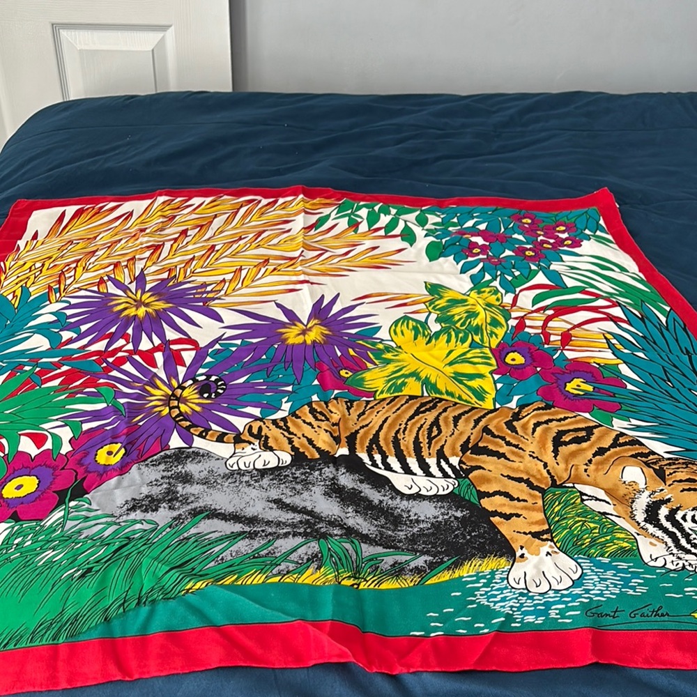 Colorful Tiger Print Scarf